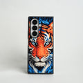Galaxy Z Fold Series Tiger Face Chrome Armor Case