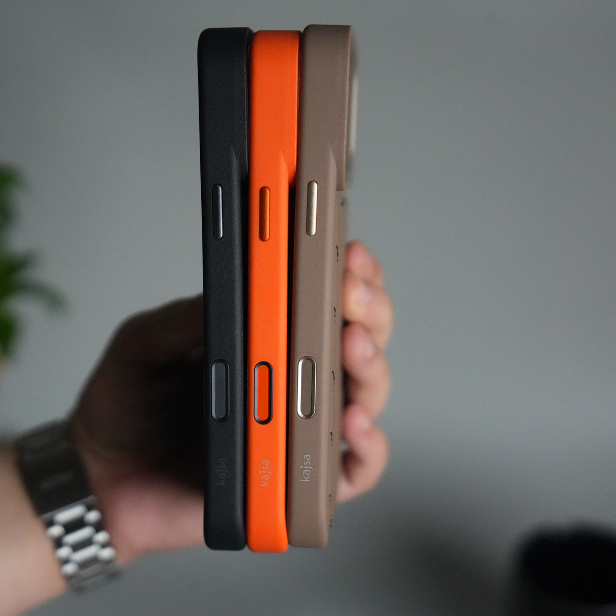 iPhone 17 Pro PUFF Leather Metallic Camera Frame Case Cover