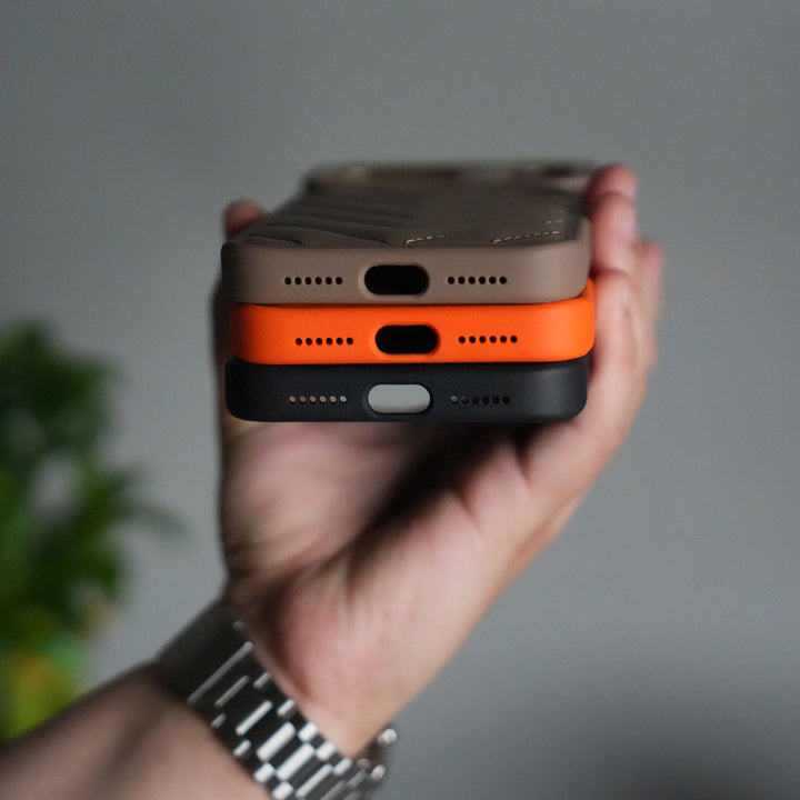 iPhone 17 Pro PUFF Leather Metallic Camera Frame Case Cover