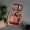 iPhone 18 Series Clear MagSafe Case | Aluminum Metal Camera Frame | Shockproof Transparent Back Cover