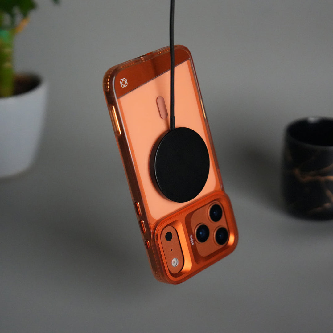 iPhone 17 Pro Max Clear MagSafe Case | Aluminum Metal Camera Frame | Shockproof Transparent Back Cover