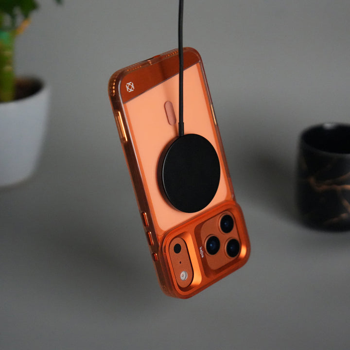 iPhone 17 Pro Max Clear MagSafe Case | Aluminum Metal Camera Frame | Shockproof Transparent Back Cover