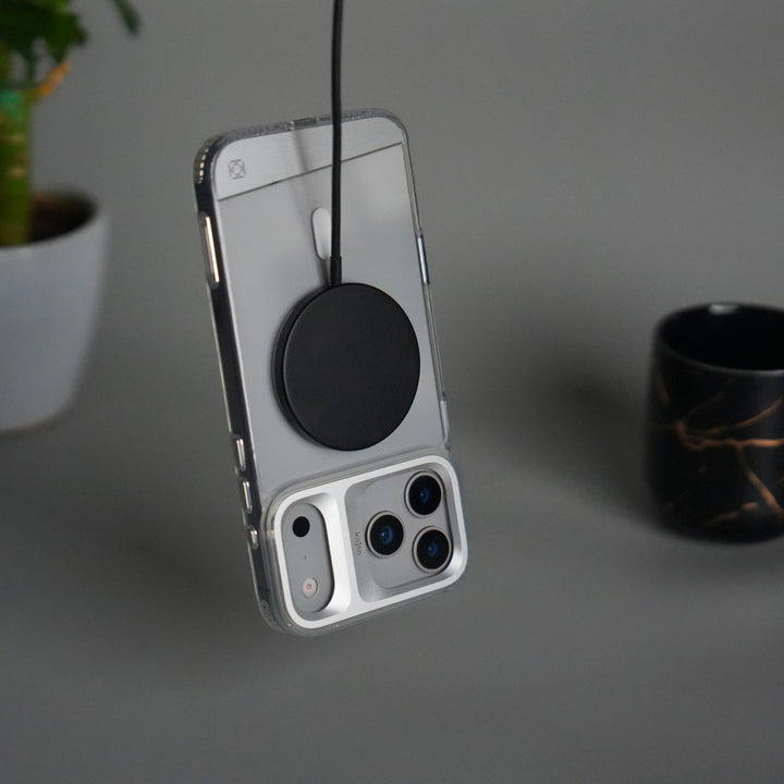 iPhone 17 Pro Max Clear MagSafe Case | Aluminum Metal Camera Frame | Shockproof Transparent Back Cover