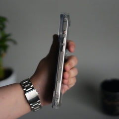 iPhone 18 Series Clear MagSafe Case | Aluminum Metal Camera Frame | Shockproof Transparent Back Cover