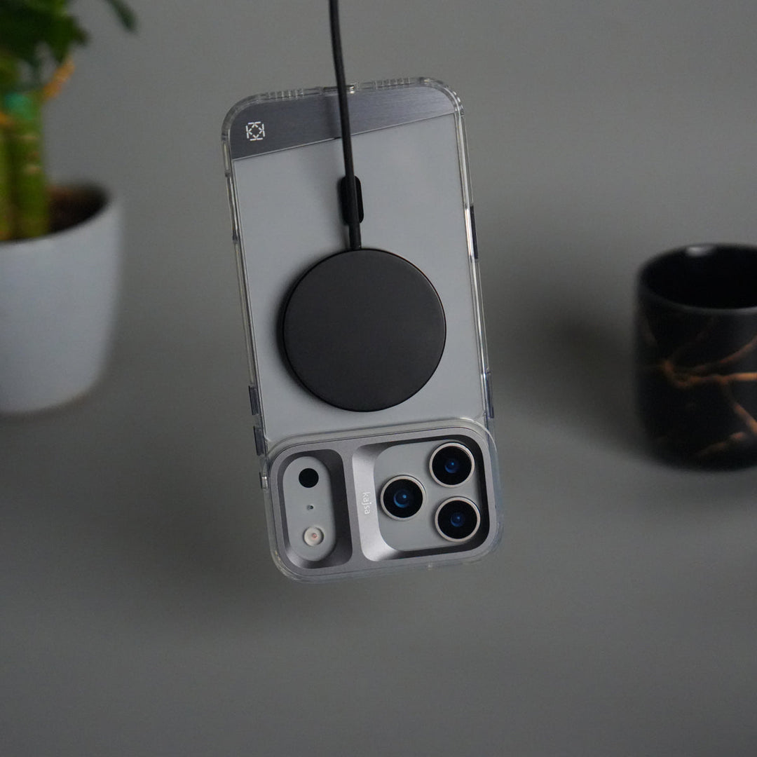 iPhone 17 Pro Clear MagSafe Case | Aluminum Metal Camera Frame | Shockproof Transparent Back Cover