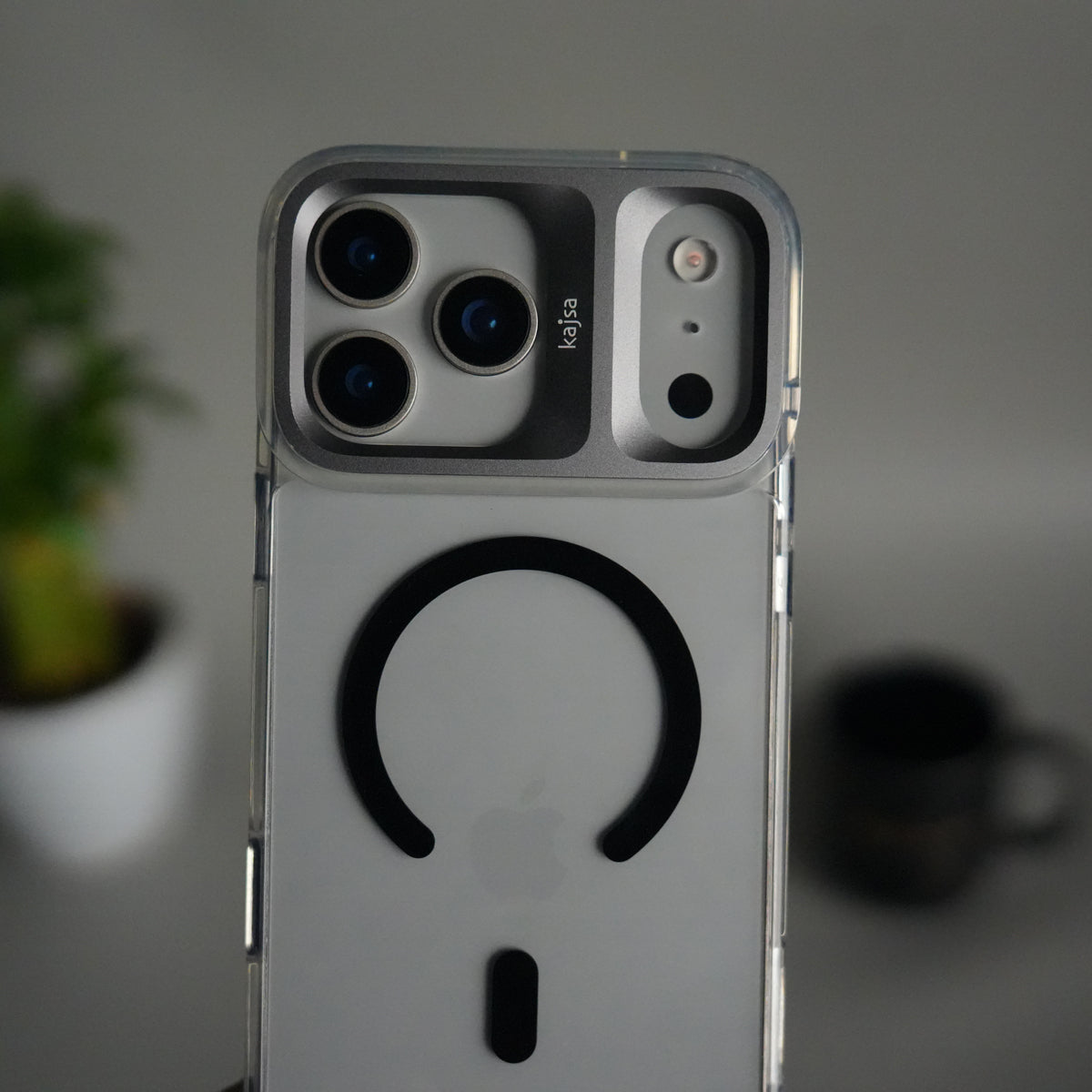 iPhone 18 Series Clear MagSafe Case | Aluminum Metal Camera Frame | Shockproof Transparent Back Cover