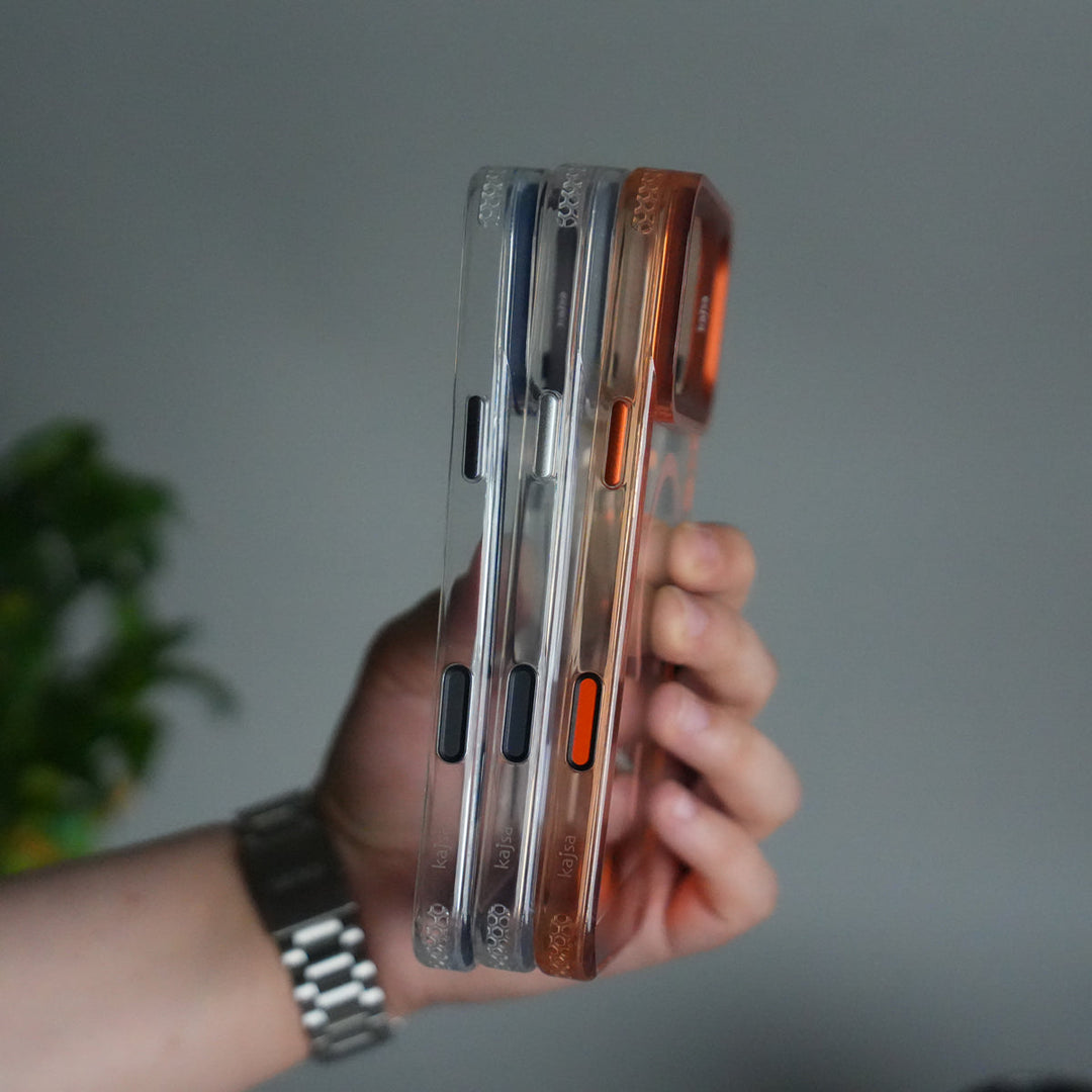 iPhone 17 Pro Max Clear MagSafe Case | Aluminum Metal Camera Frame | Shockproof Transparent Back Cover