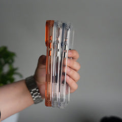 iPhone 18 Series Clear MagSafe Case | Aluminum Metal Camera Frame | Shockproof Transparent Back Cover