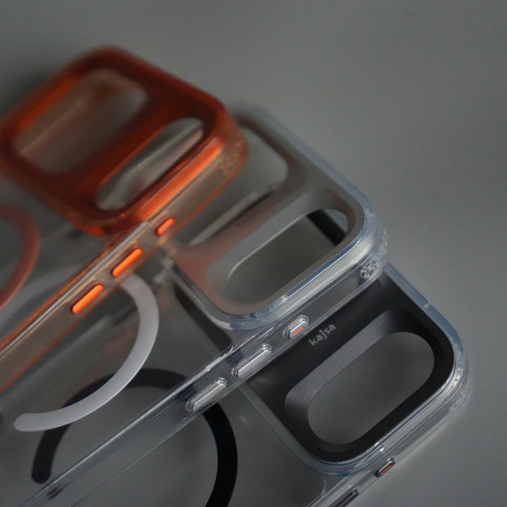 iPhone 17 Pro Clear MagSafe Case | Aluminum Metal Camera Frame | Shockproof Transparent Back Cover