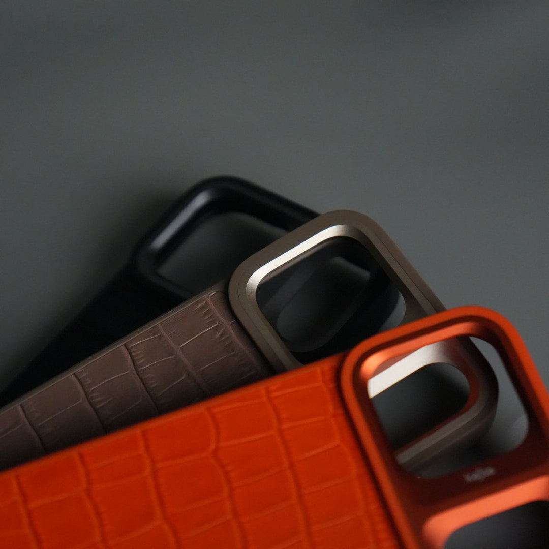 iPhone 17 Pro Max Crocodile Leather Pattern Case | Premium Luxury Back Cover with Metal Camera Frame