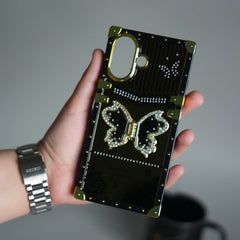 iPhone 17 Luxury Butterfly Case | Trunk Frame Shockproof Cover with 3D Butterfly | Premium Limited Edition Design