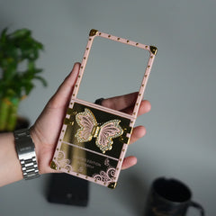 Galaxy Z Flip 7 Luxury Butterfly Case | Trunk Frame Cover with 3D Butterfly | Premium Limited Edition Design