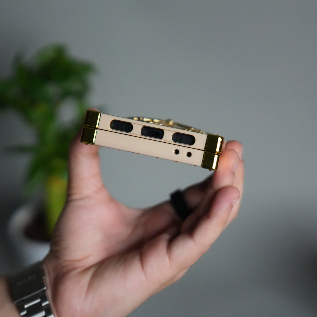 Galaxy Z Flip 7 Luxury Butterfly Case | Trunk Frame Cover with 3D Butterfly | Premium Limited Edition Design