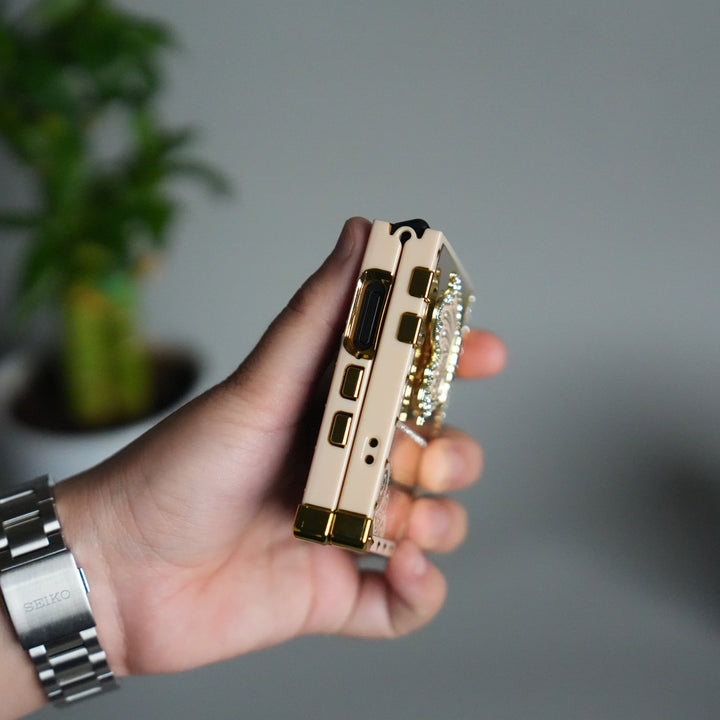 Galaxy Z Flip 7 Luxury Butterfly Case | Trunk Frame Cover with 3D Butterfly | Premium Limited Edition Design