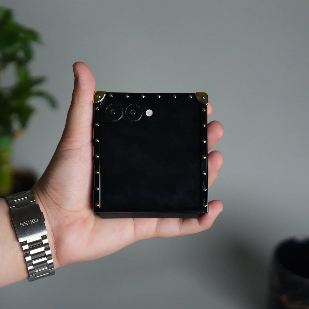 Galaxy Z Flip 7 Luxury Butterfly Case | Trunk Frame Cover with 3D Butterfly | Premium Limited Edition Design