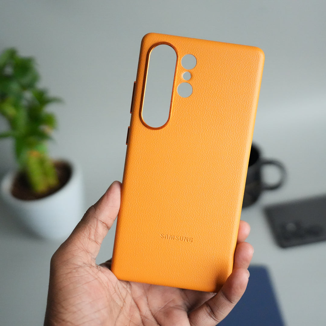 Galaxy S25 Ultra MagSafe PU Leather Back Cover | Premium PU Leather | Slim & Elegant Hard Case