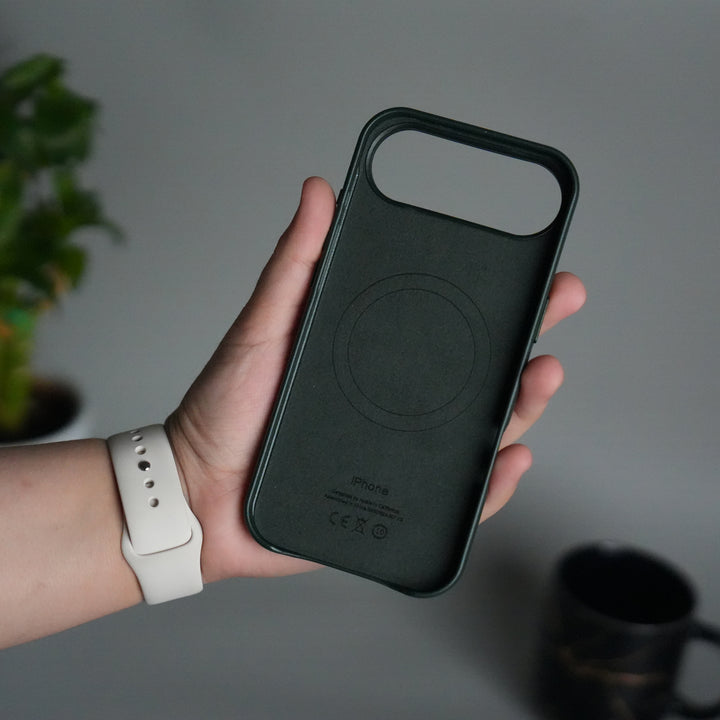 iPhone 17 Air MagSafe PU Leather Back Cover | Premium PU Leather | Slim & Elegant Hard Case