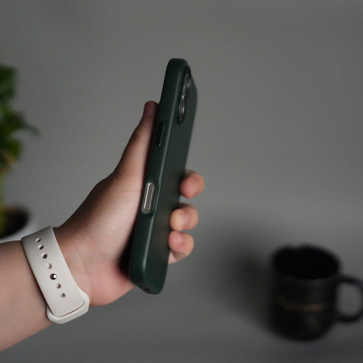 iPhone 17 MagSafe PU Leather Back Cover | Premium PU Leather | Slim & Elegant Hard Case