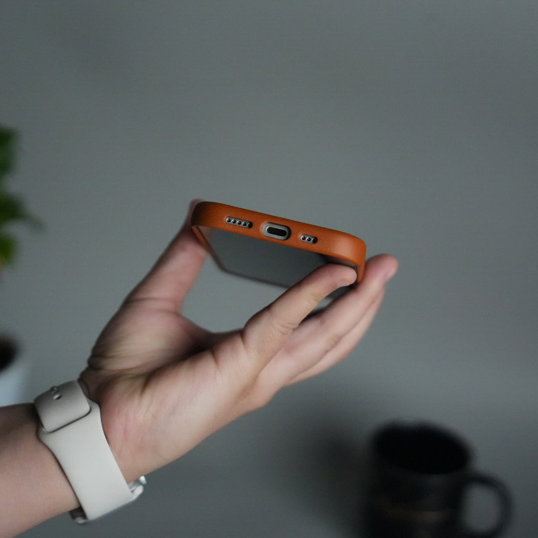 iPhone 17 MagSafe PU Leather Back Cover | Premium PU Leather | Slim & Elegant Hard Case