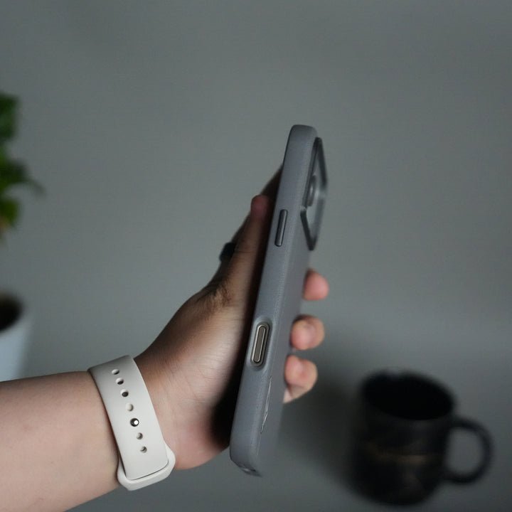 iPhone 17 Pro Max Leather Texture MagSafe PVC NUIU Case With Metal Camera Bump