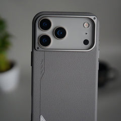 iPhone 17 Pro Leather Texture MagSafe PVC NUIU Case With Metal Camera BumP