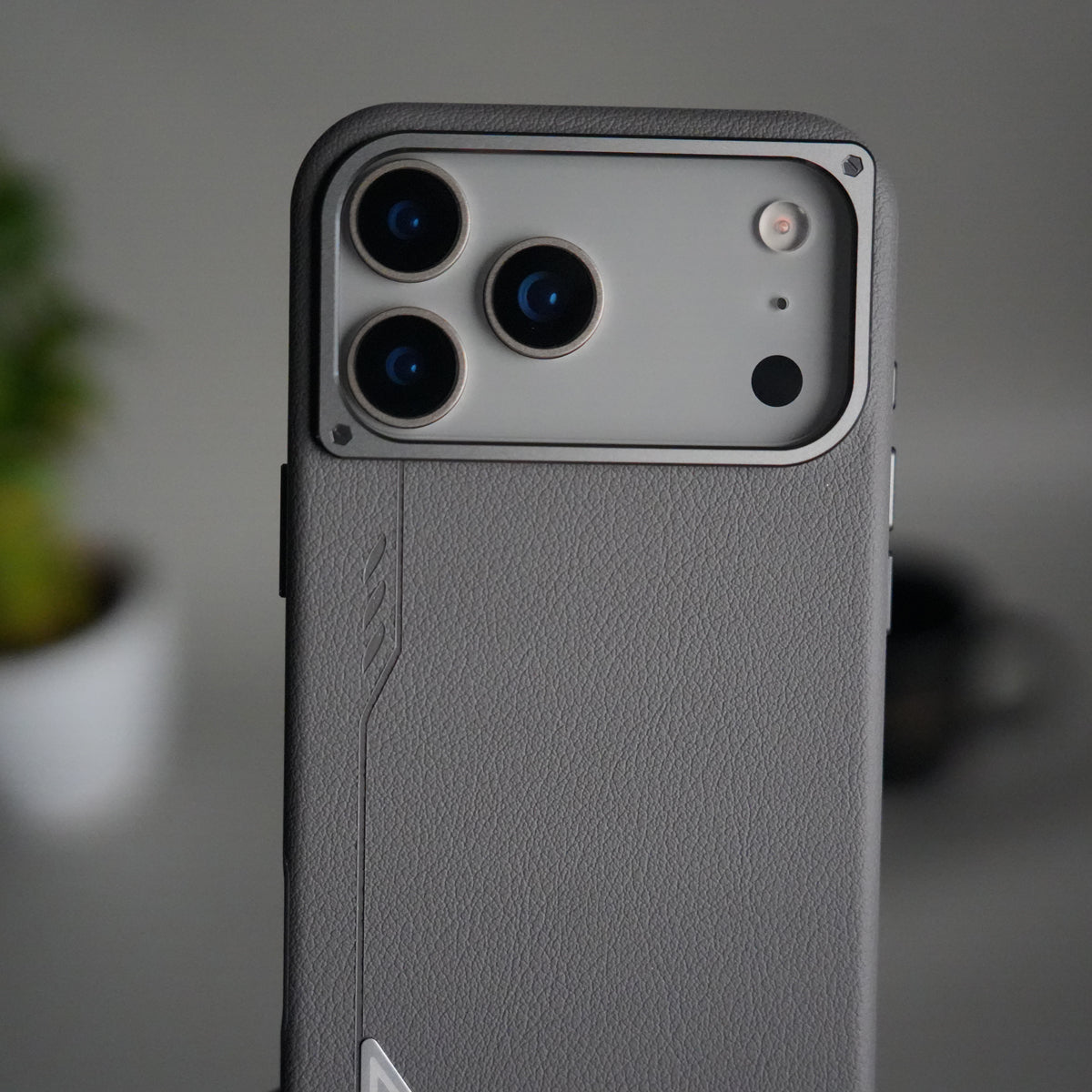 iPhone 17 Pro Leather Texture MagSafe PVC NUIU Case With Metal Camera BumP