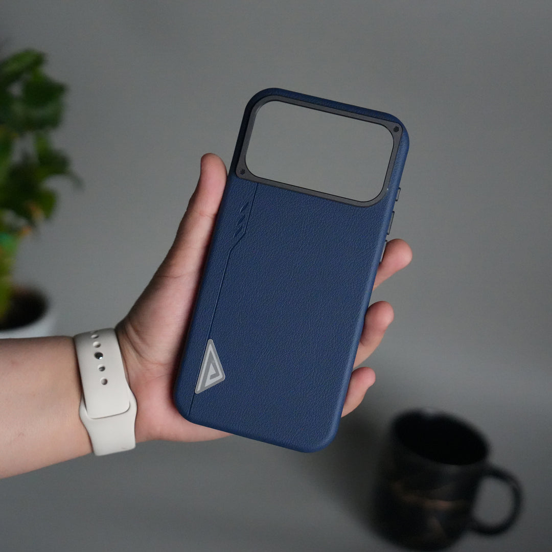 iPhone 17 Pro Max Leather Texture MagSafe PVC NUIU Case With Metal Camera Bump