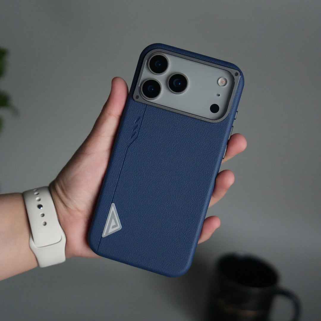 iPhone 17 Pro Max Leather Texture MagSafe PVC NUIU Case With Metal Camera Bump