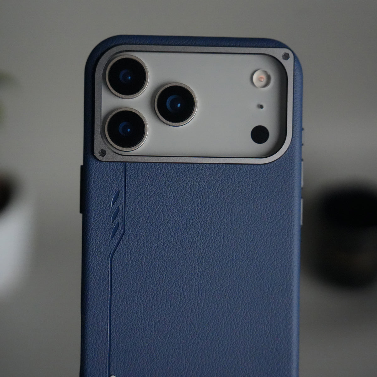 iPhone 17 Pro Leather Texture MagSafe PVC NUIU Case With Metal Camera BumP