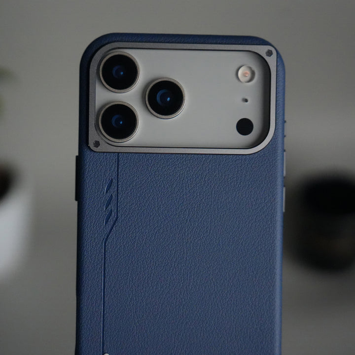 iPhone 17 Pro Max Leather Texture MagSafe PVC NUIU Case With Metal Camera Bump