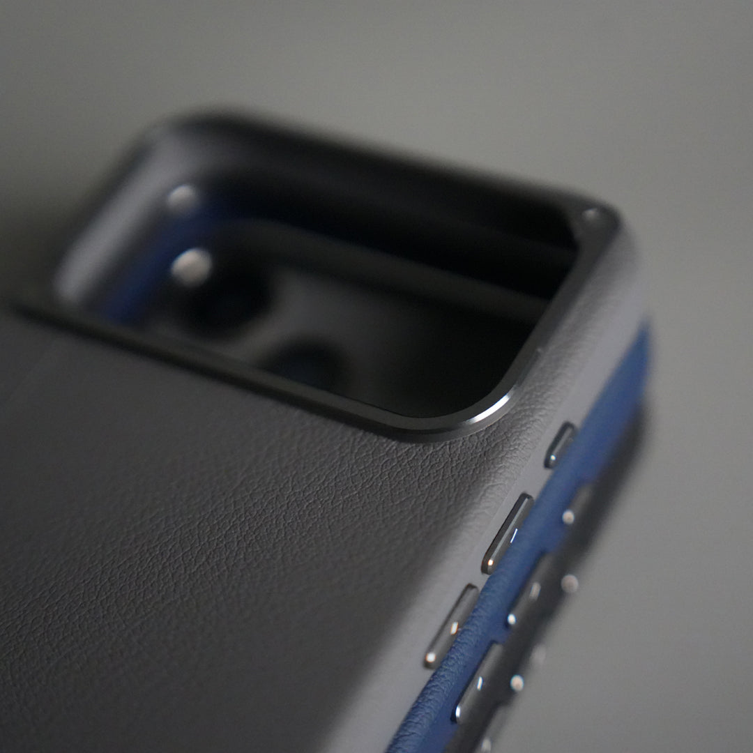 iPhone 17 Pro Max Leather Texture MagSafe PVC NUIU Case With Metal Camera Bump