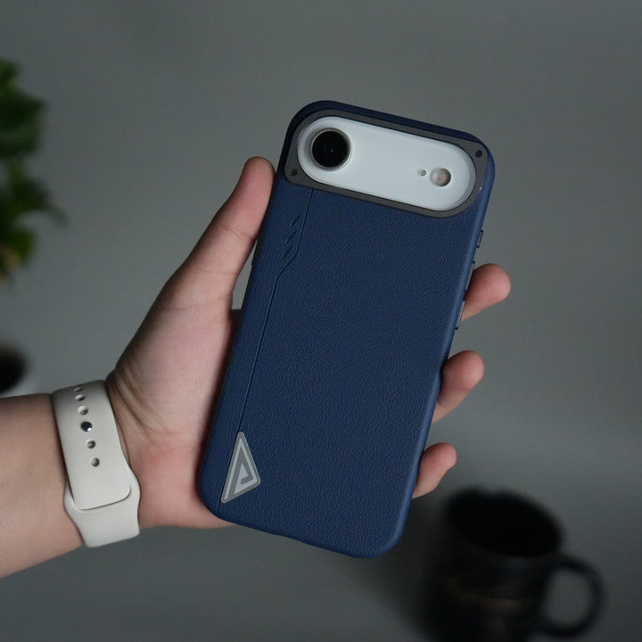 iPhone 17 Air Leather Texture MagSafe PVC NUIU Case With Metal Camera Bump