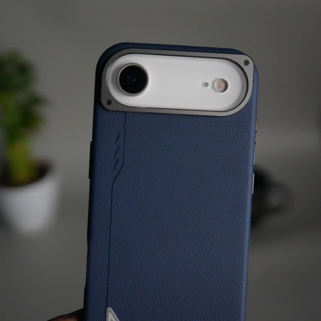 iPhone 17 Air Leather Texture MagSafe PVC NUIU Case With Metal Camera Bump