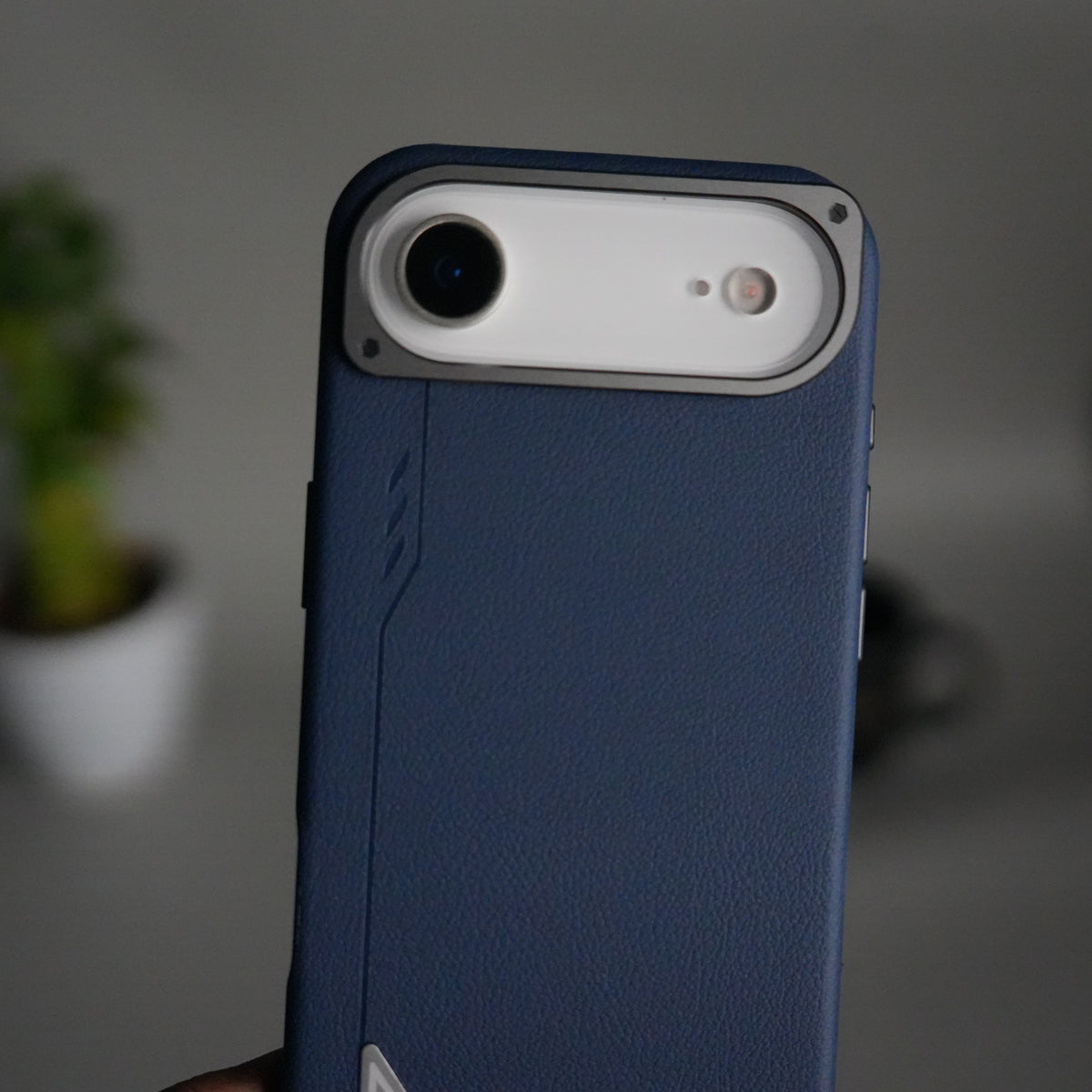 iPhone 17 Air Leather Texture MagSafe PVC NUIU Case With Metal Camera Bump