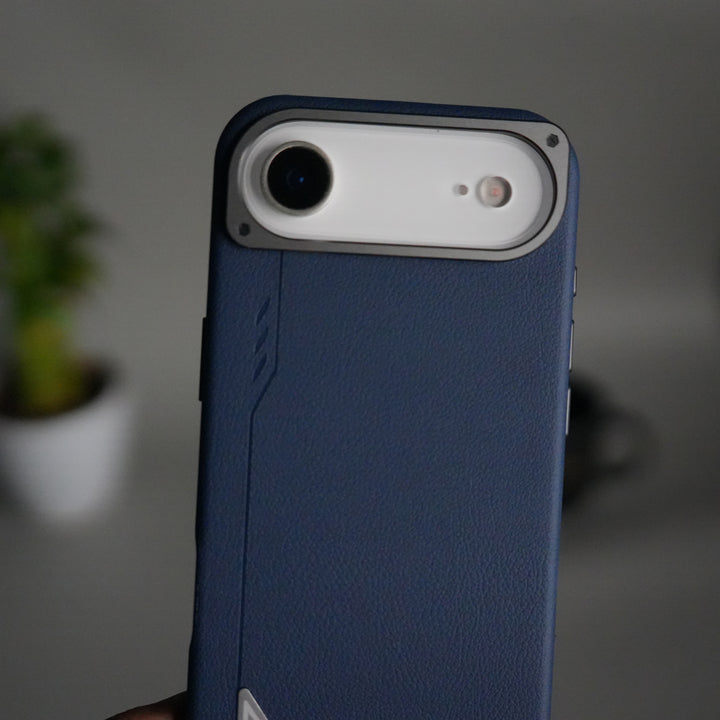 iPhone 17 Air Leather Texture MagSafe PVC NUIU Case With Metal Camera Bump