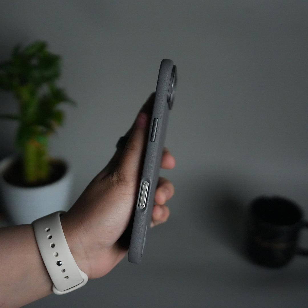 iPhone 17 Air Leather Texture MagSafe PVC NUIU Case With Metal Camera Bump