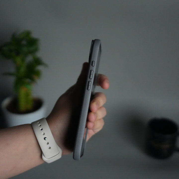 iPhone 17 Air Leather Texture MagSafe PVC NUIU Case With Metal Camera Bump