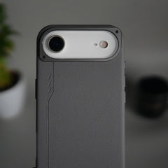 iPhone 17 Air Leather Texture MagSafe PVC NUIU Case With Metal Camera Bump
