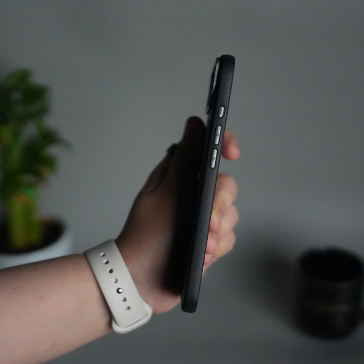 iPhone 17 Air Leather Texture MagSafe PVC NUIU Case With Metal Camera Bump