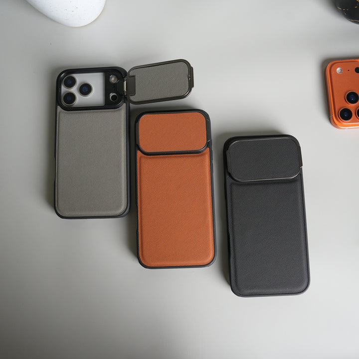 iPhone 17 Pro Max Metal Camera Cap Stand Case Cover