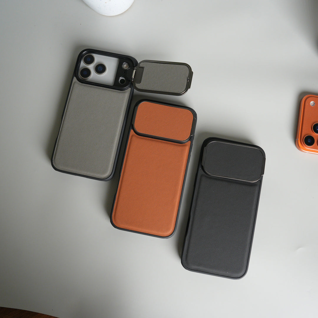 iPhone 17 Pro Max Metal Camera Cap Stand Case Cover