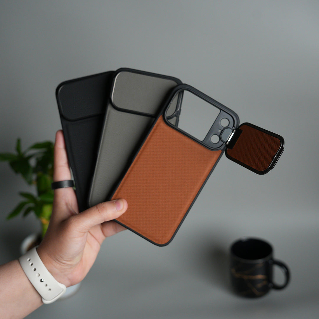 iPhone 17 Pro Max Metal Camera Cap Stand Case Cover