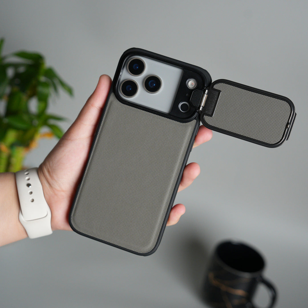 iPhone Series Metal Camera Cap Stand Case Cover