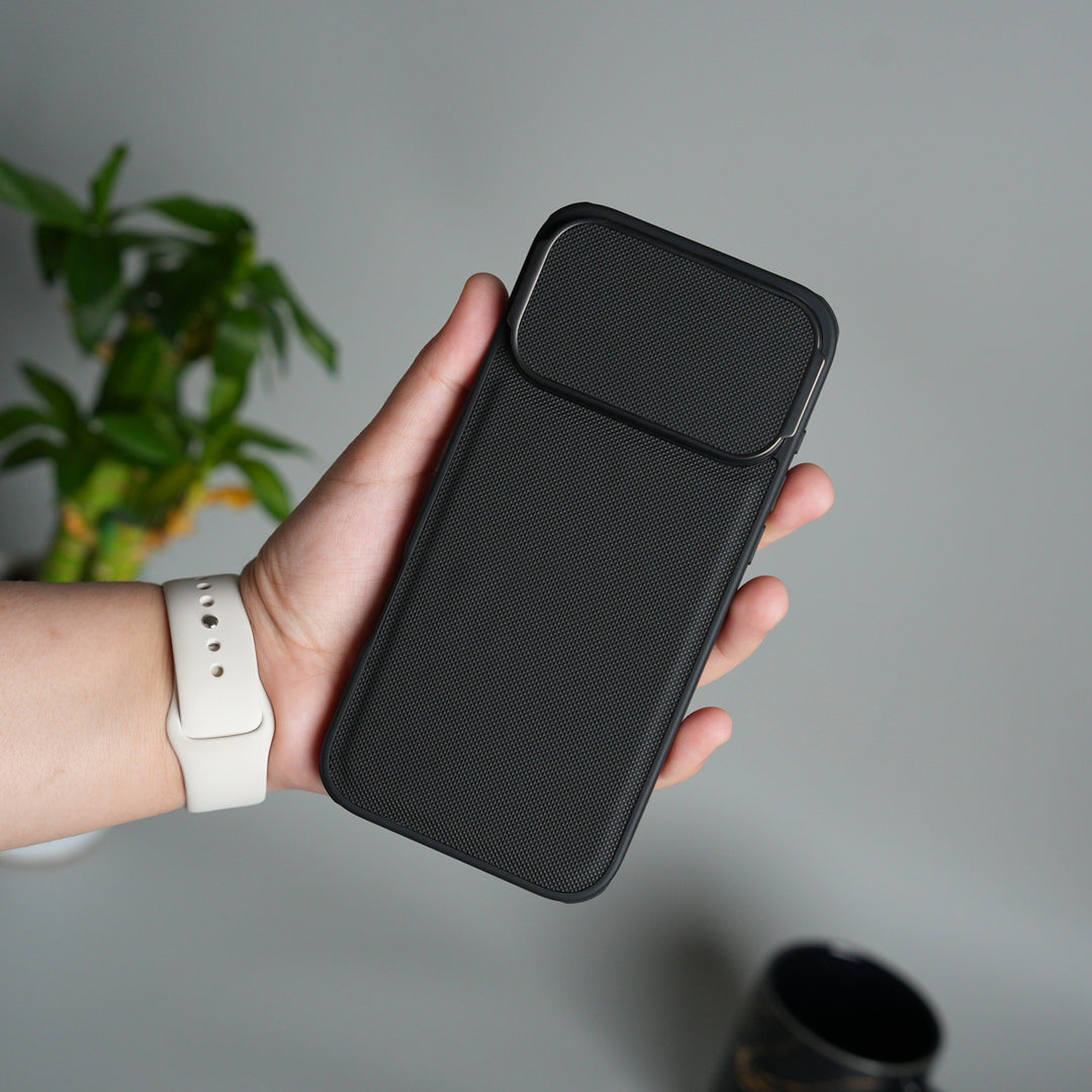 iPhone 17 Pro Max Metal Camera Cap Stand Case Cover