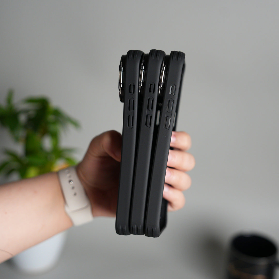 iPhone 17 Pro Max Metal Camera Cap Stand Case Cover