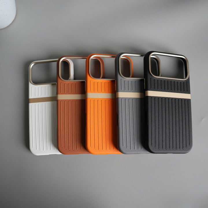 iPhone 17 Pro MagSafe Case | Premium Suitcase Textured Grip Cover with Metal Camera Bumper