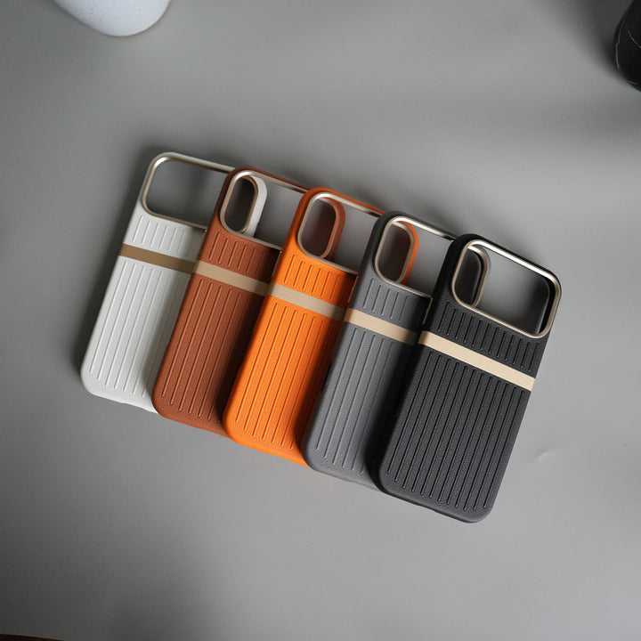 iPhone 17 Pro MagSafe Case | Premium Suitcase Textured Grip Cover with Metal Camera Bumper