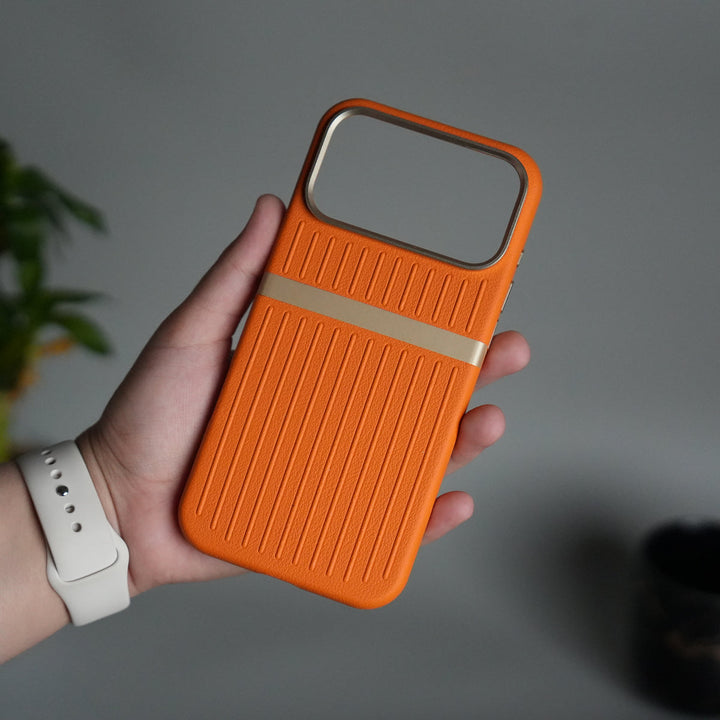 iPhone 17 Pro MagSafe Case | Premium Suitcase Textured Grip Cover with Metal Camera Bumper