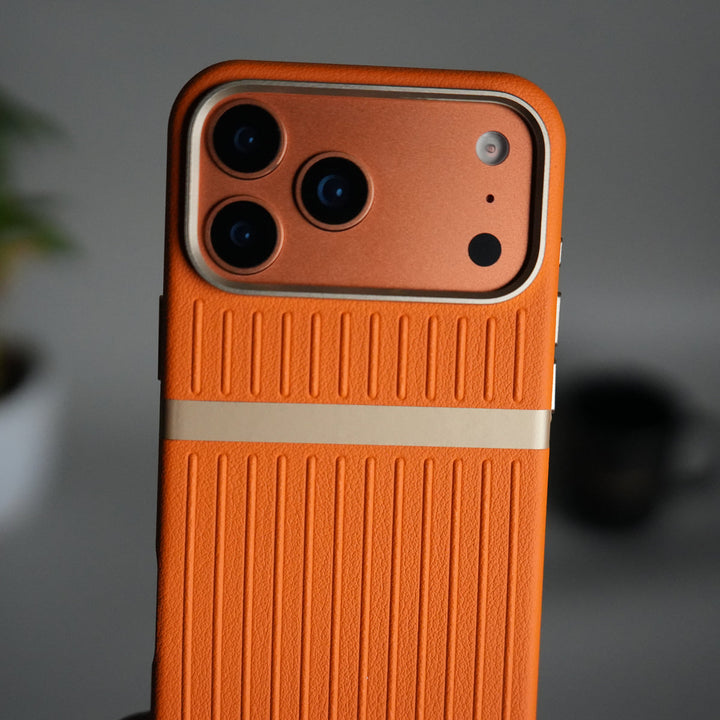 iPhone 17 Pro MagSafe Case | Premium Suitcase Textured Grip Cover with Metal Camera Bumper