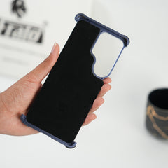Galaxy S26 Ultra Carbon Texture Frameless Metal Kickstand Case (Light Purple)